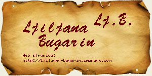 Ljiljana Bugarin vizit kartica